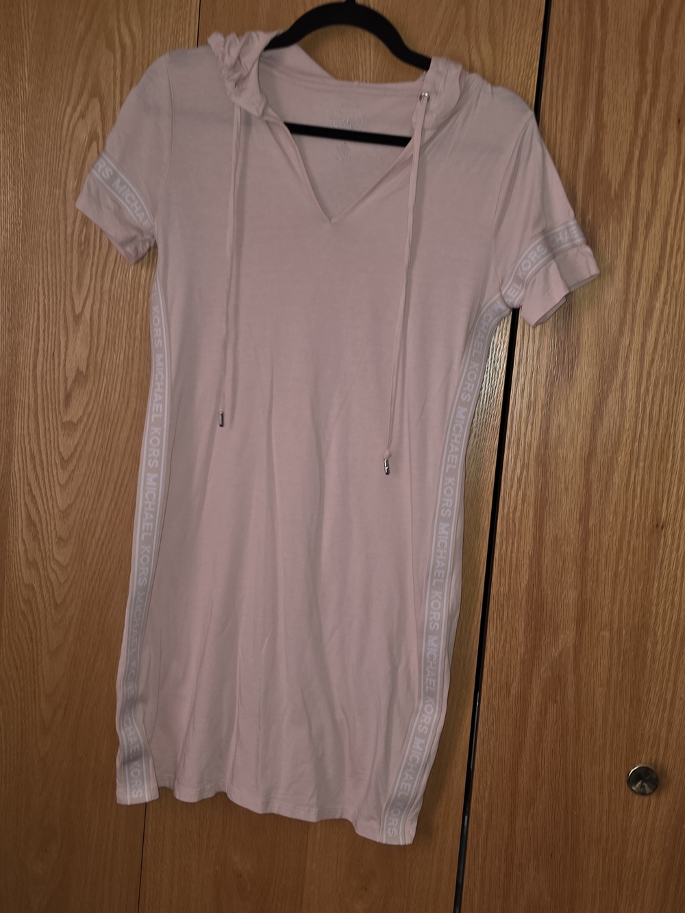 Michael Kors Pink Hooded Short-Sleeve Dress $25 GOOD